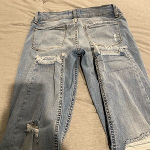 Hailey distressed frayed step hem skinny jean